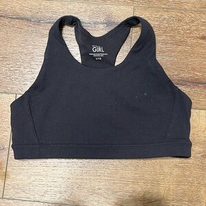 Athleta Girl black sports bra with mesh detail in back size L/12